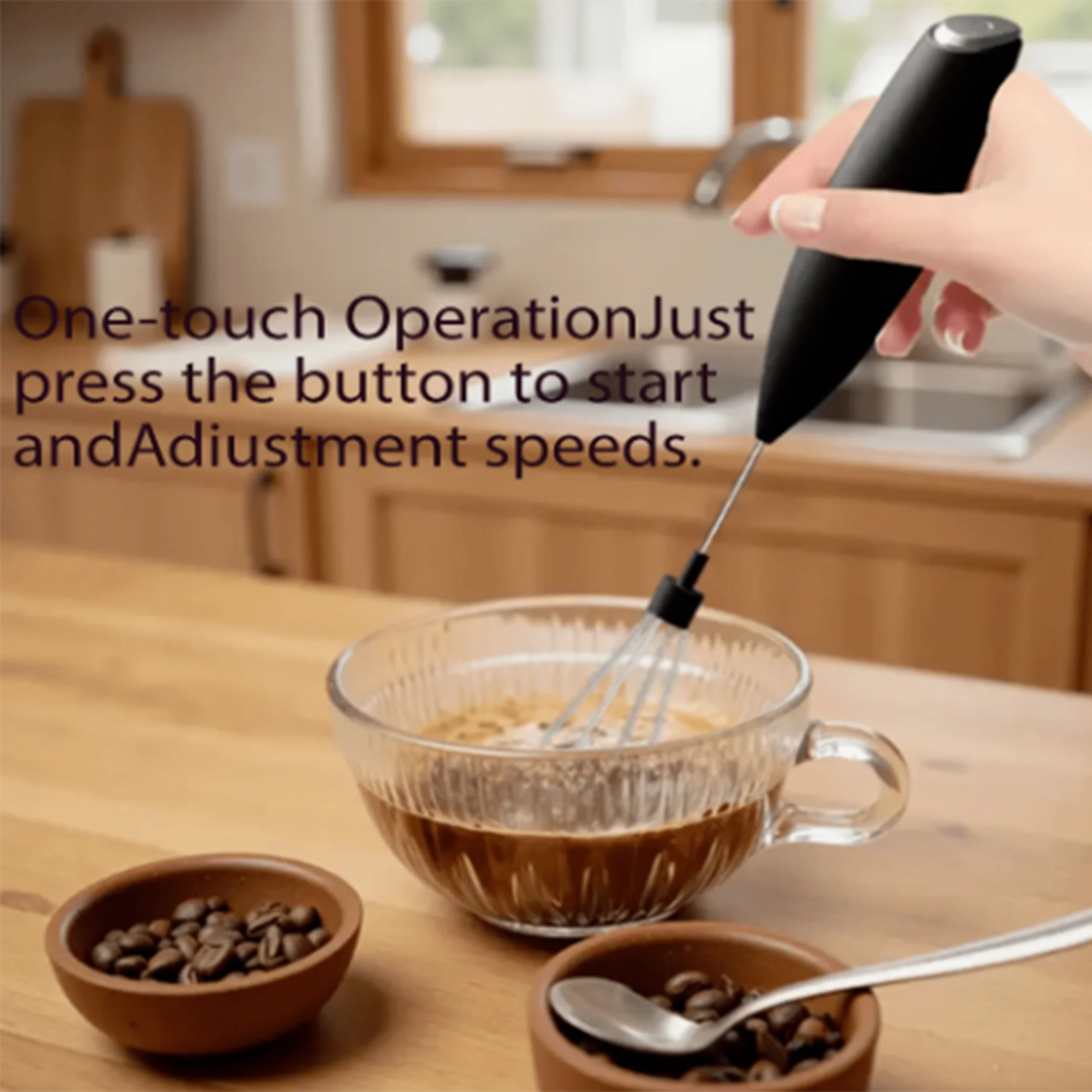 ماكينة تحضير الحليب الكهربائية متعددة الوظائف |   تحريك القهوة + مضرب كريمي مزدوج التكيف لخبز القهوة #1