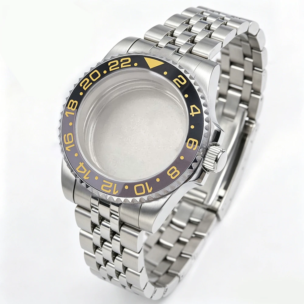 200M Tauchergehäuse 40mm Passend für NH35 NH36 NH34 GMT Uhrengehäuse Jubilee-Armband Saphirglas Schiebeverschluss – Detail 5