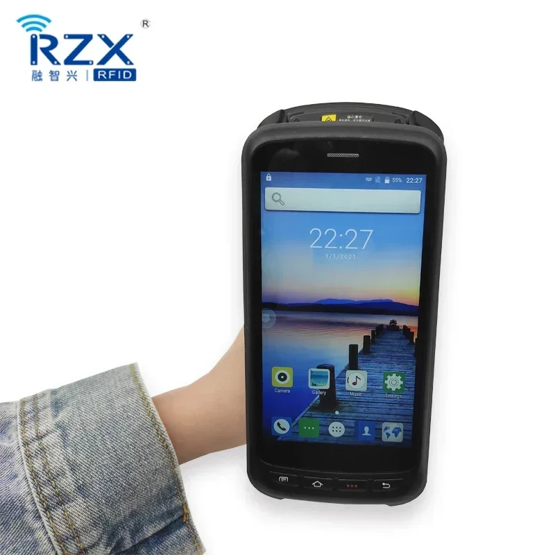 Tragbarer C72 RFID-Scanner Handheld-RFID-Leser Android Wireless Long Range UHF Handheld RFID-Leser für Inventar