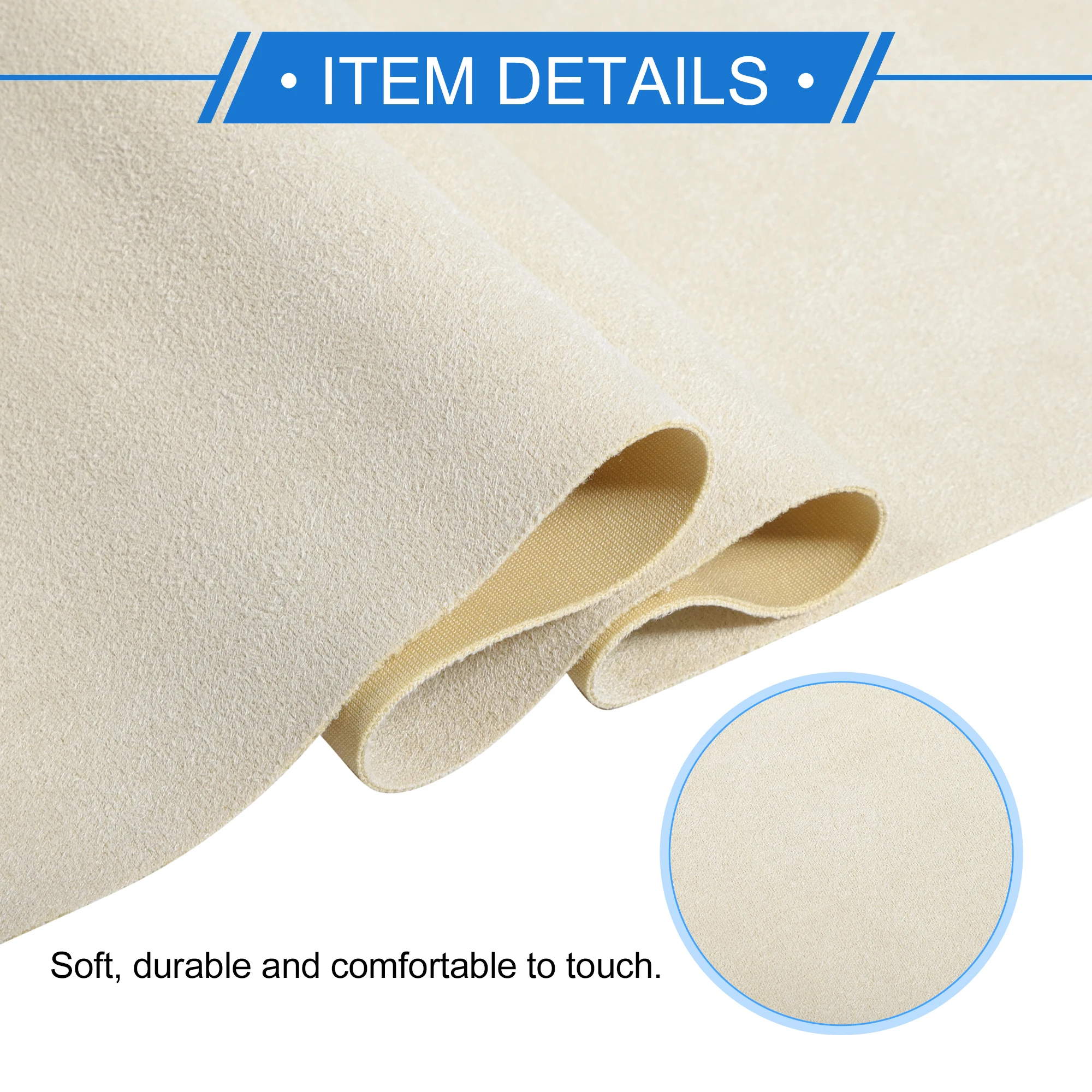 UXCELL 360G Headliner Fabric Interior Trim DIY Roof Repair Replacement for Car RV SUV Boat Automotive Suede Fabric Beige