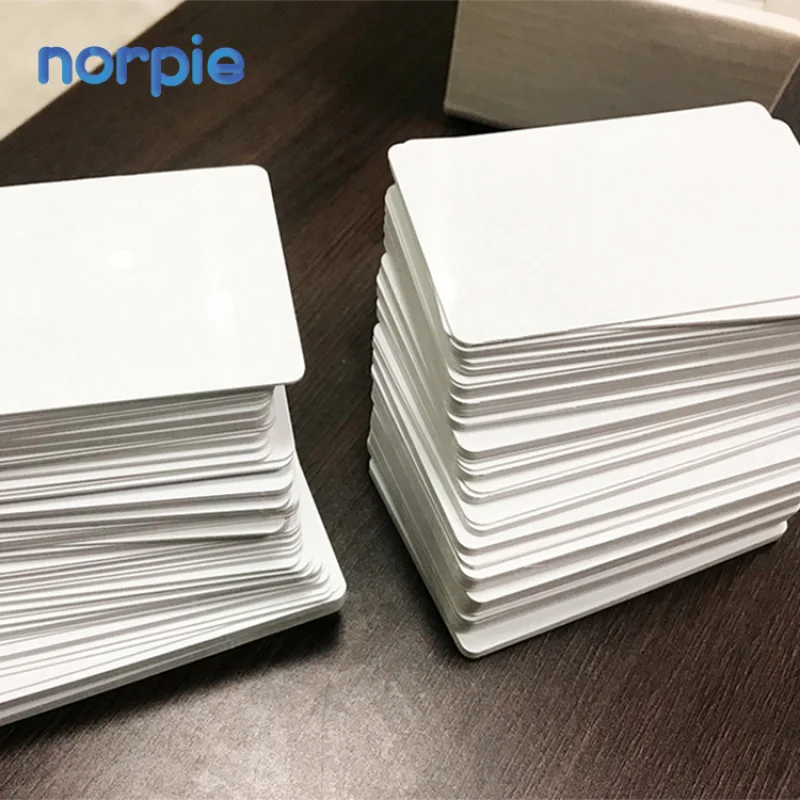 100pcs Factory High Quality Printable double-sided Sublimation White ID Business Blank PVC Card