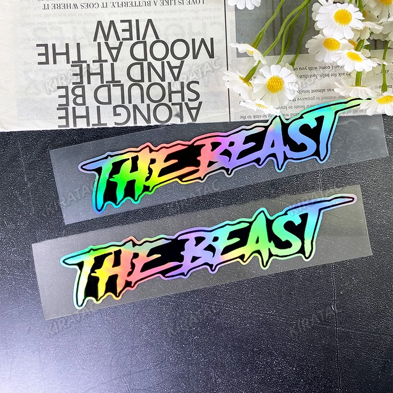 THE BEAST Motorradhelm-Aufkleber, wasserdicht, für Motorrad, Kraftstofftank, Kotflügel, Frontverkleidung, Elektroroller, Vinyl-Aufkleber