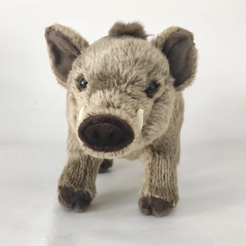 Vicioso cerdo africano de peluche de juguete, jabalí aterrador, muñecos de animales de peluche, regalos de cumpleaños ideales para decoración de niños, triangulación de envíos