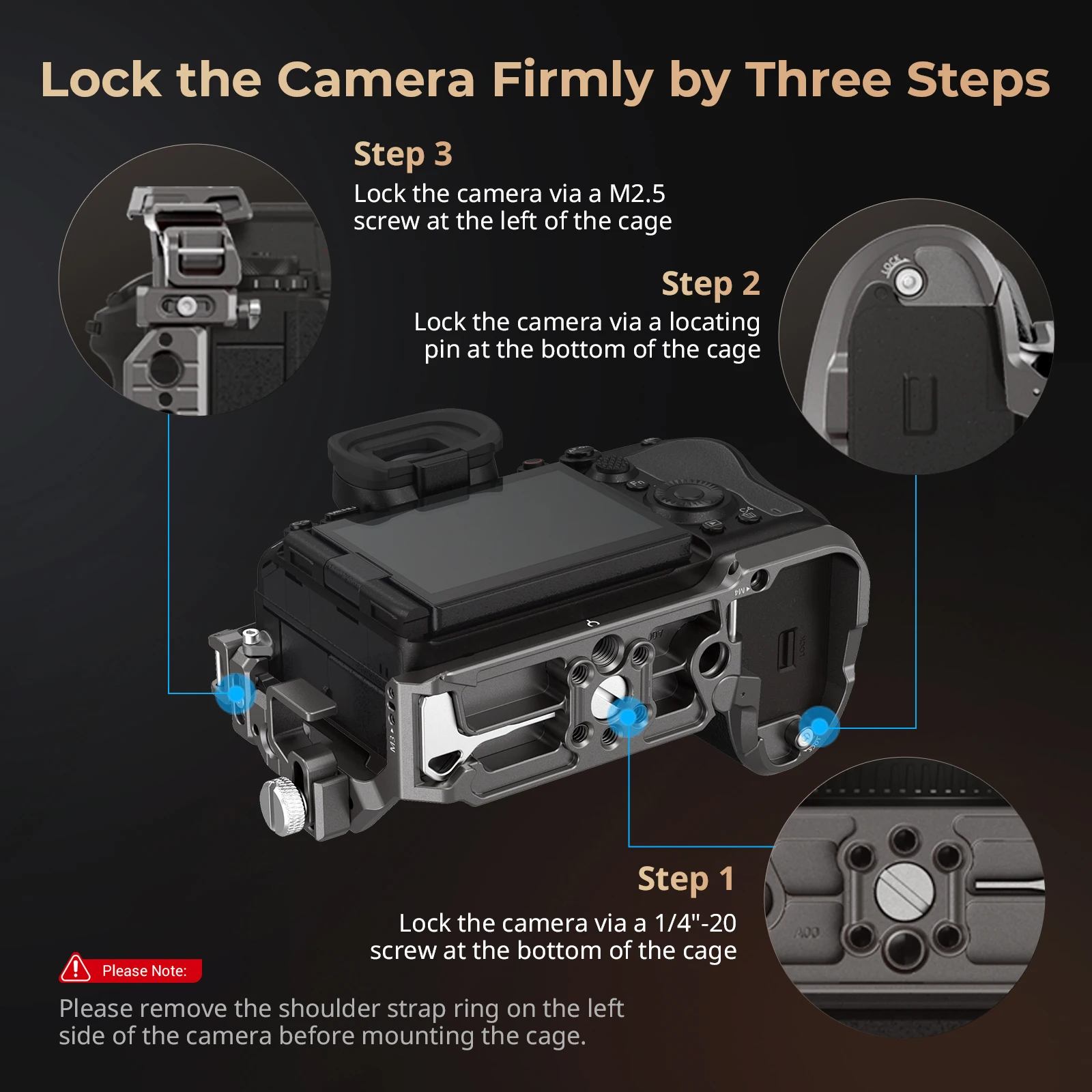 SmallRig A9 III Camera Cage for Sony Alpha 9 III with Cable Clamp Built-in Arca-Swiss quick release plate for DJI Gimbal - 4533