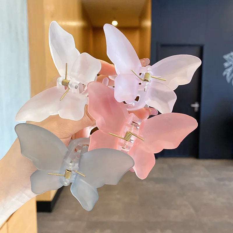 New Transparent Hair Claw Fashion Princess Butterfly Hair Clips for Women Non-slip Headband Hair Girl Hairpin Accessories