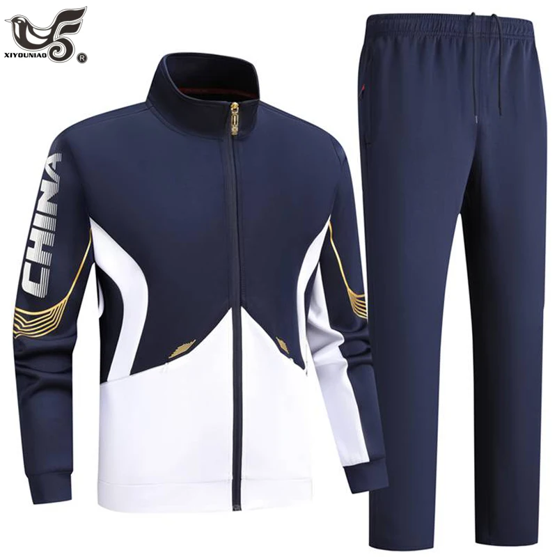 

Plus Size 7XL 8XL Tracksuits Sweatsuits For Men 2 Piece Sets Outfits Long Sleeve Casual Athletic Jogging Sportswear Sports Suits