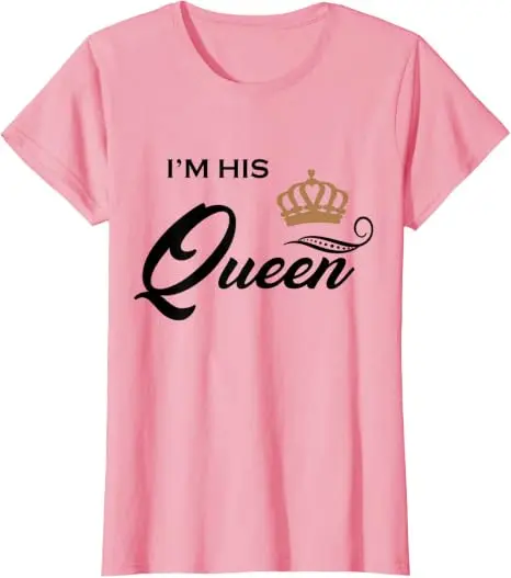Ich bin ihr König T-Shirt, lustiges Paar-Shirt für Freund und Freundin, ich bin seine Königin für Frauen, Valentinstag, Jahrestage, Partykleidung, T-Shirt – Detail 9
