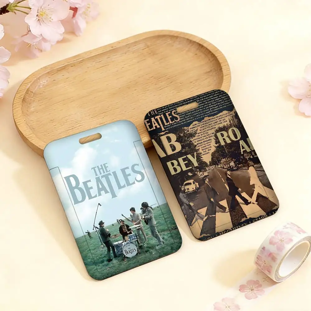

Винтажный держатель для ID-карты с изображением знаменитой рок-группы The Beatles, чехол для рабочей карты сотрудников компании, держатель для проездного билета, бейдж с ремешком на шею