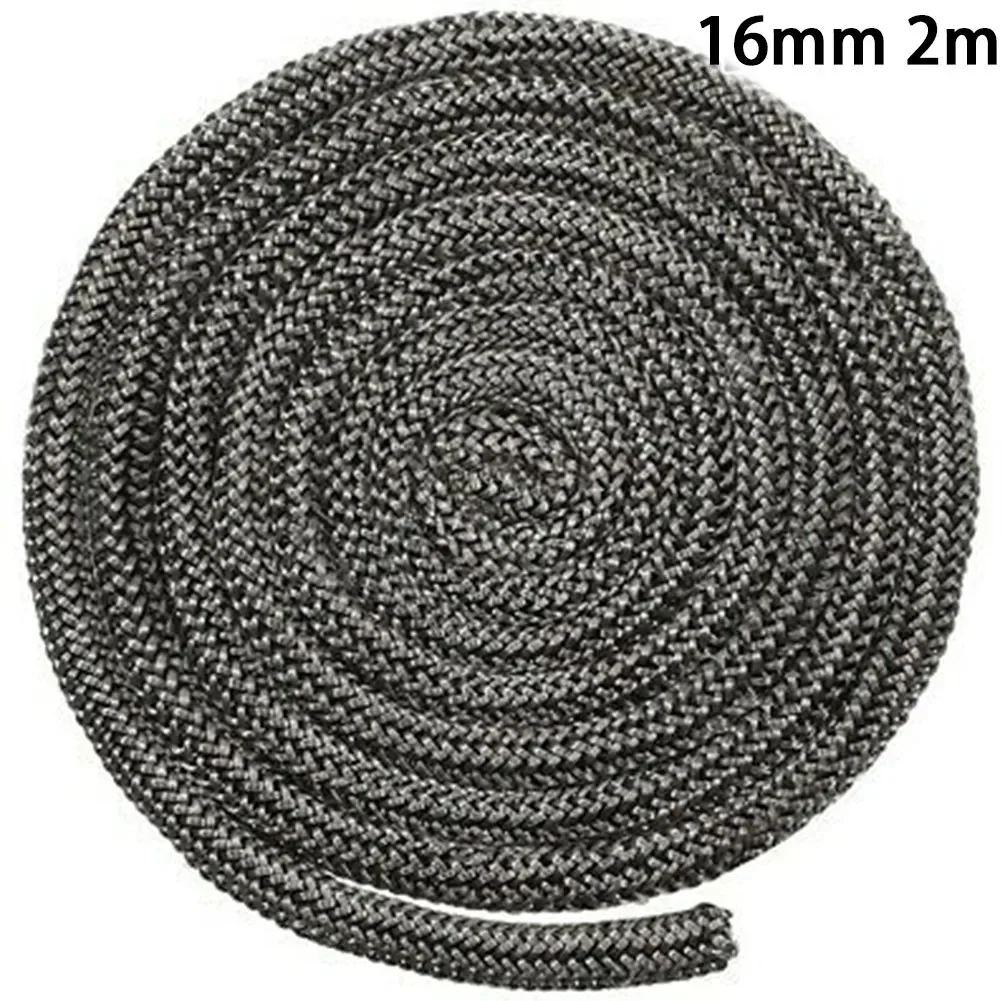 Fire Seal Stove Rope Fiberglass Ropes 14/16mm Accessory Black Burner Door Sealer Pellet Stoves Wood Burning Stove Home