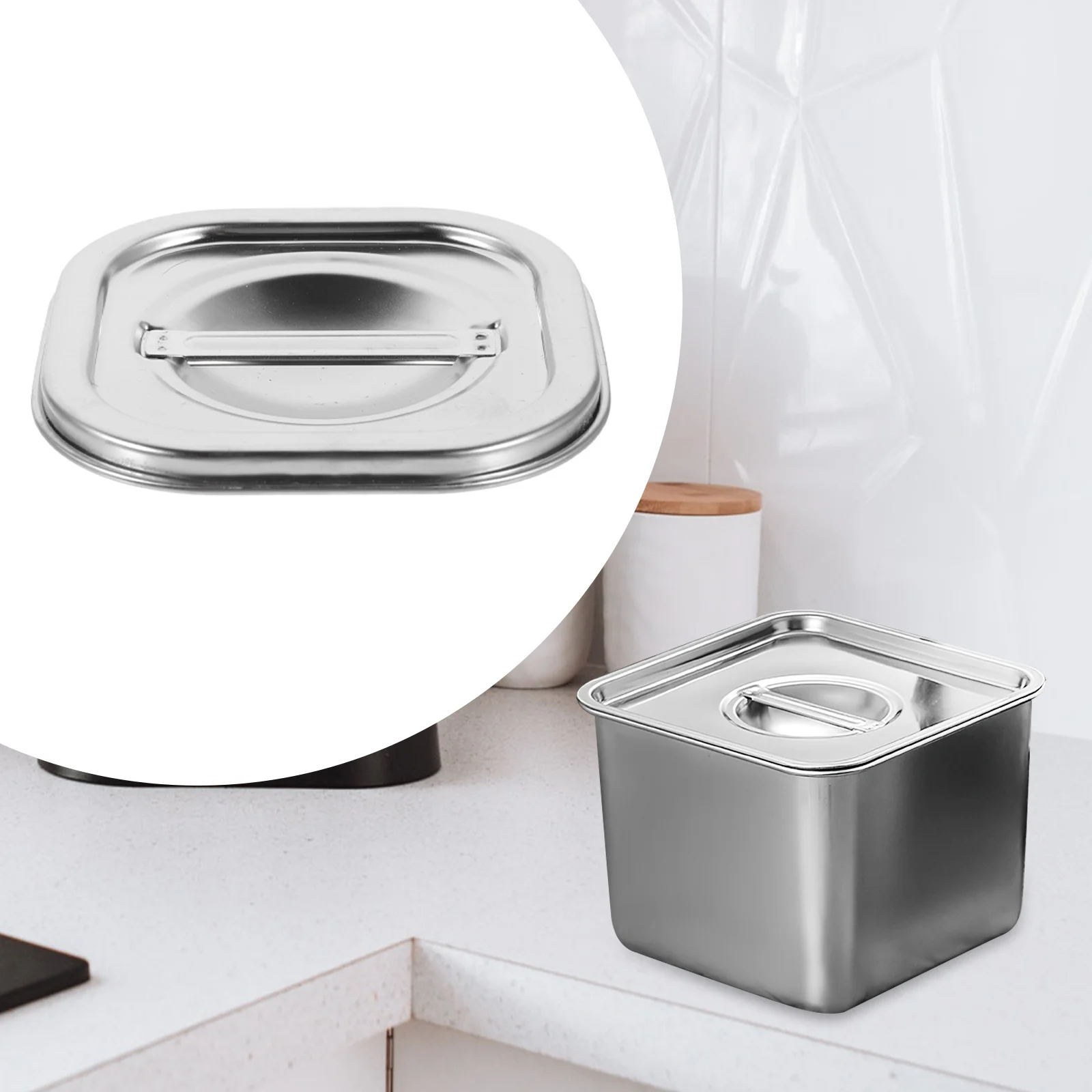 

Stainless Steel Seasoning Pot Lid Replacement Oil Jar Cover Kitchen Supply Metal Container Lid Reusable Spill Proof