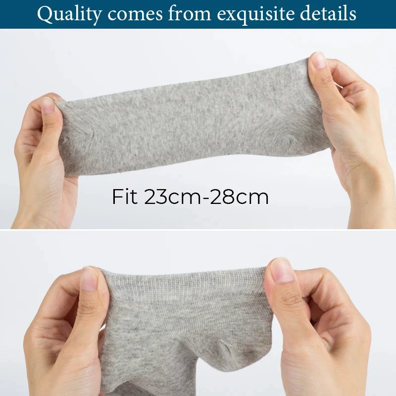 Brand 100% Cotton Men Socks Summer Thin Breathable Socks High Quality No Show Boat Socks Black Short For Students Size 39-44