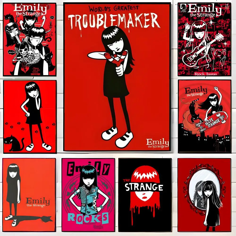 E-Emily the Strange Poster Wall Art Print Poster Decorative Mural Home Decor Gift Unframed