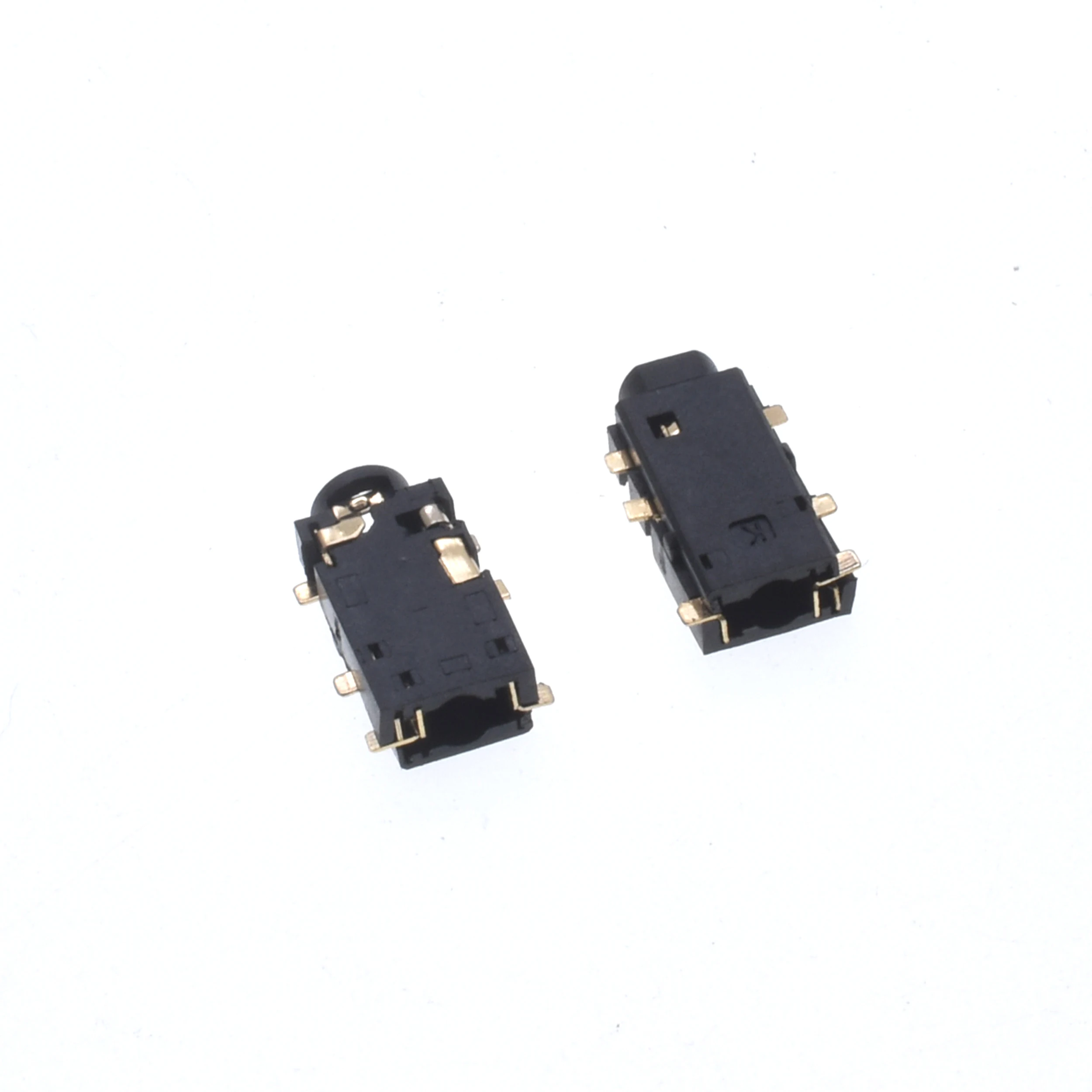 10Pcs PJ-242 Mini black sink headphone socket 2.5mm aperture connector 6-pin patch mono audio accessory PJ258 female socket