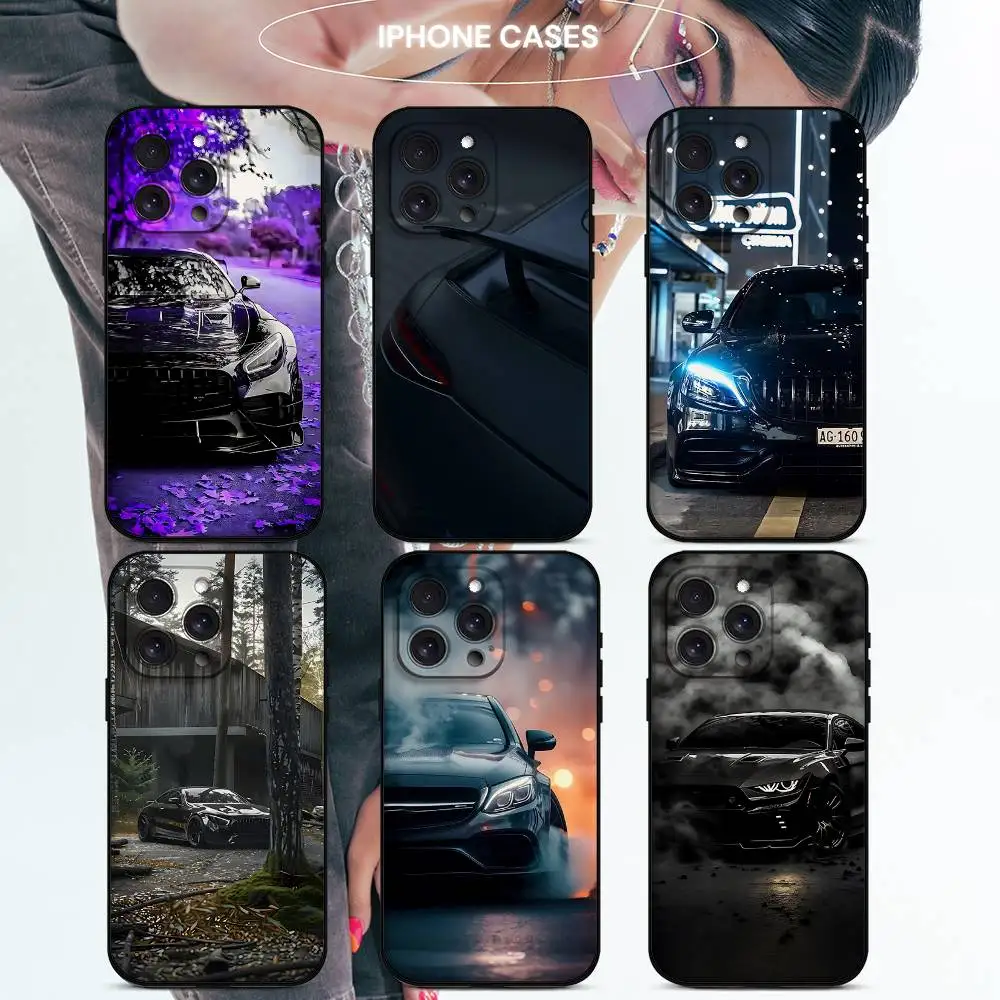 

Sport H-MercedeS-w Cool Car Phone Case Black Shell For IPhone 16 15 11 13 14pro Max Plus X Xr Xs Max 12Mini Compatible Multiple