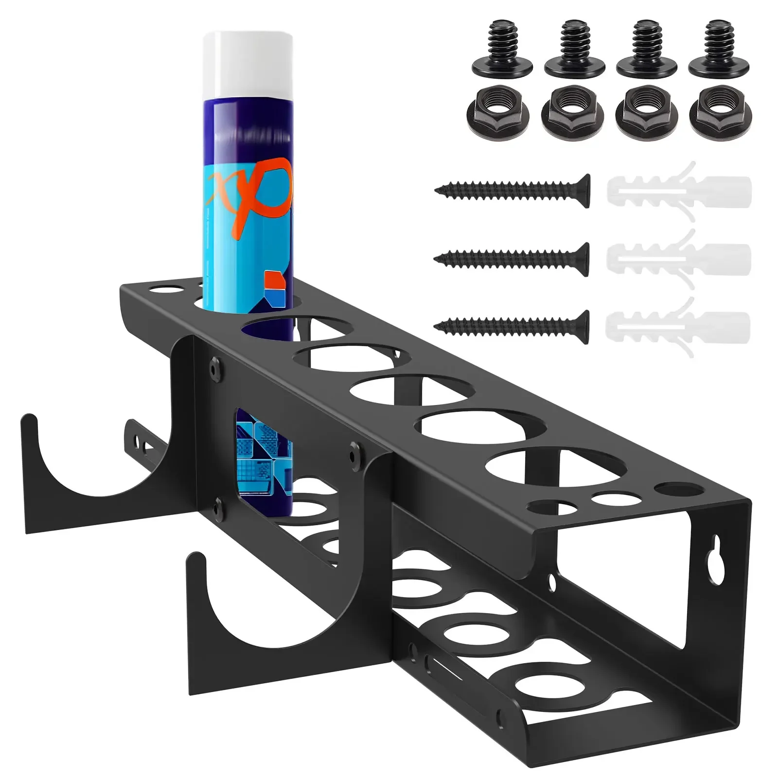 Caulking Tool Organizer Wall Mounted Storage Rack Easy to Install Caulking Tool Storage with 6 Rack Holds for Garage & Workspace