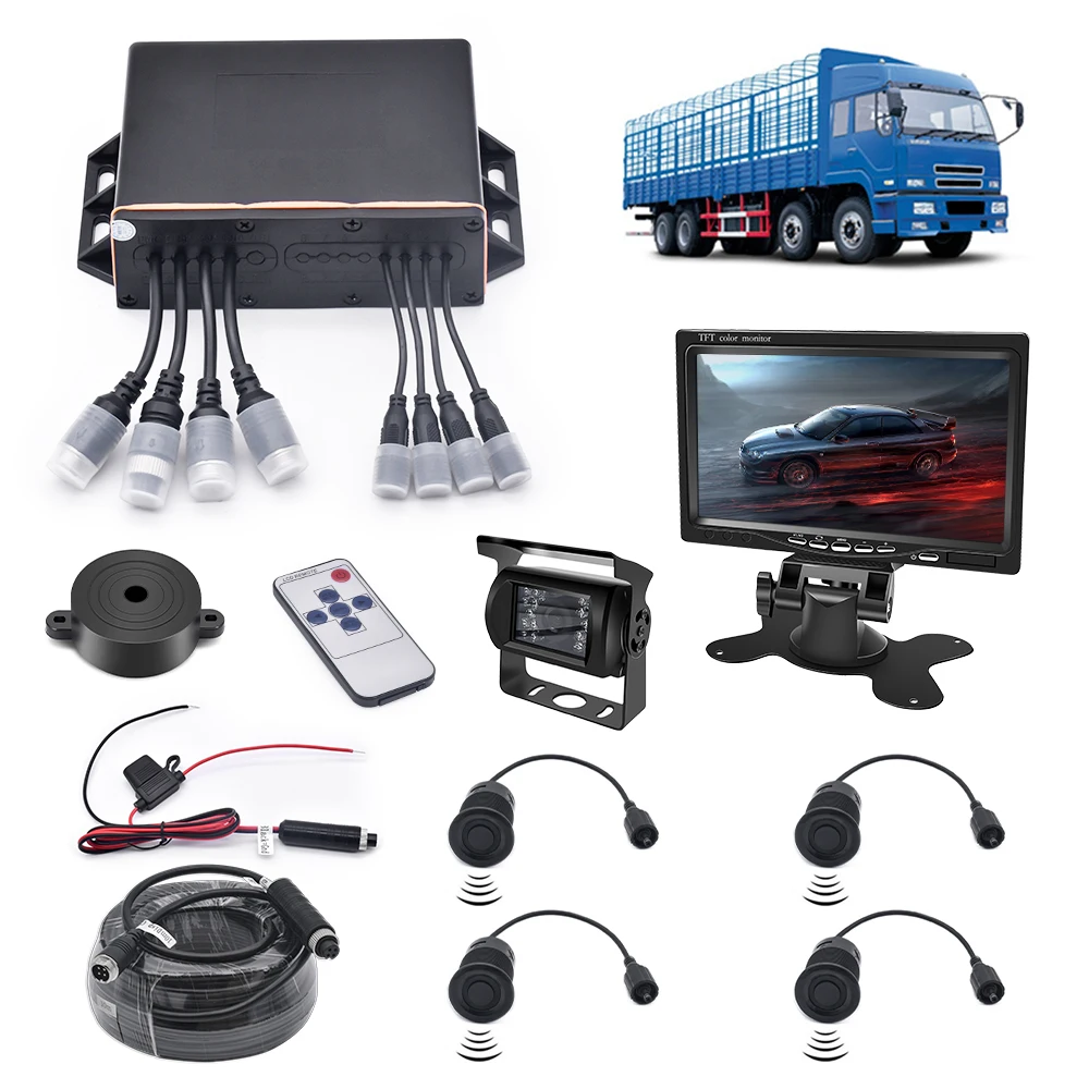 【Hot Selling】Full Hd 720p Ips 7 Inch   Dash Cam Back Up Reverse   Trailer Bus Parking Sensor For Truck Parking Sensor