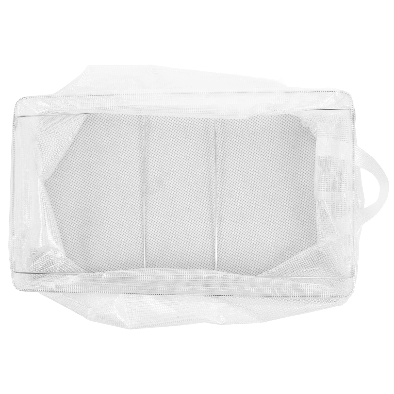 

Transparent PVC Steel Frame Foldable Storage Box 47x28x20cm Large Capacity Closet ganizer Stackable Plastic Bins For Clothes