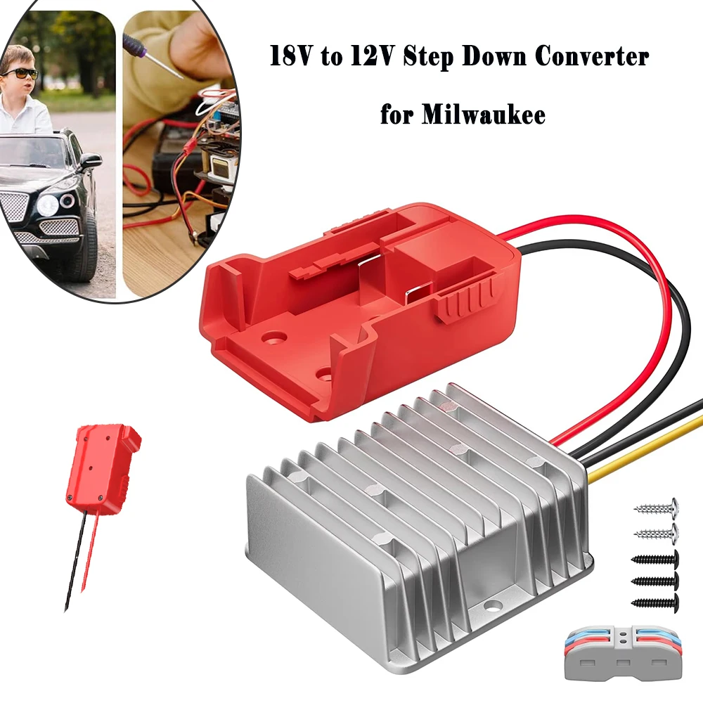 

18V to 12V Step-Down Converter for Milwaukee 18V Battery DC 12V 20A 240W Voltage Reducer Regulator for Lights DIY Toys
