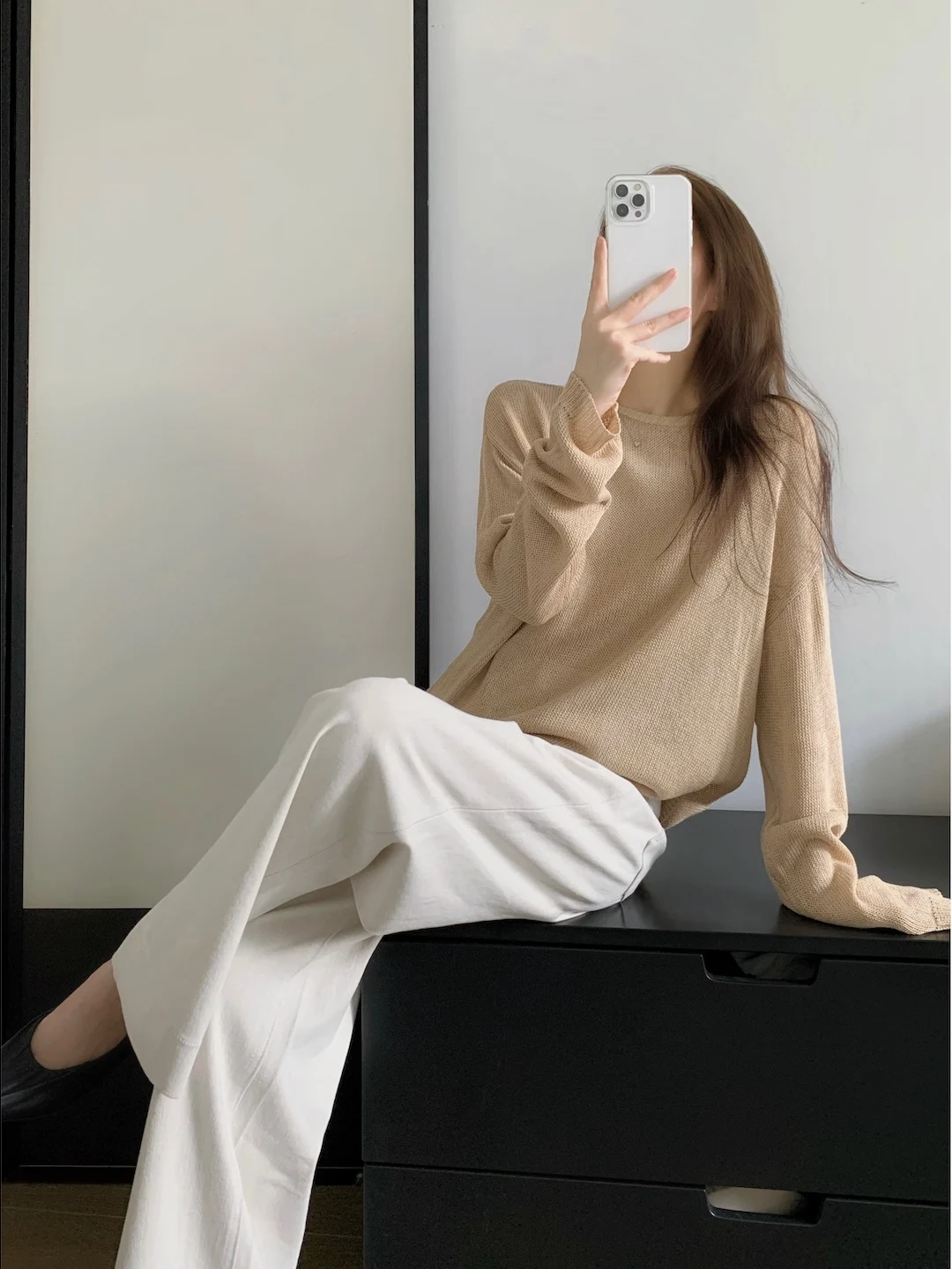 

FlowGaga Casual Loose Cotton Long Sve Hoodl round Ne Color Cover up Sun Protection irt for Women