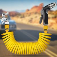 Car Wash High Pressure Washer Water Gun Spring Retractable Water Pipe Car Wash Machine Water Gun Washer Car Home Garden Cleaning