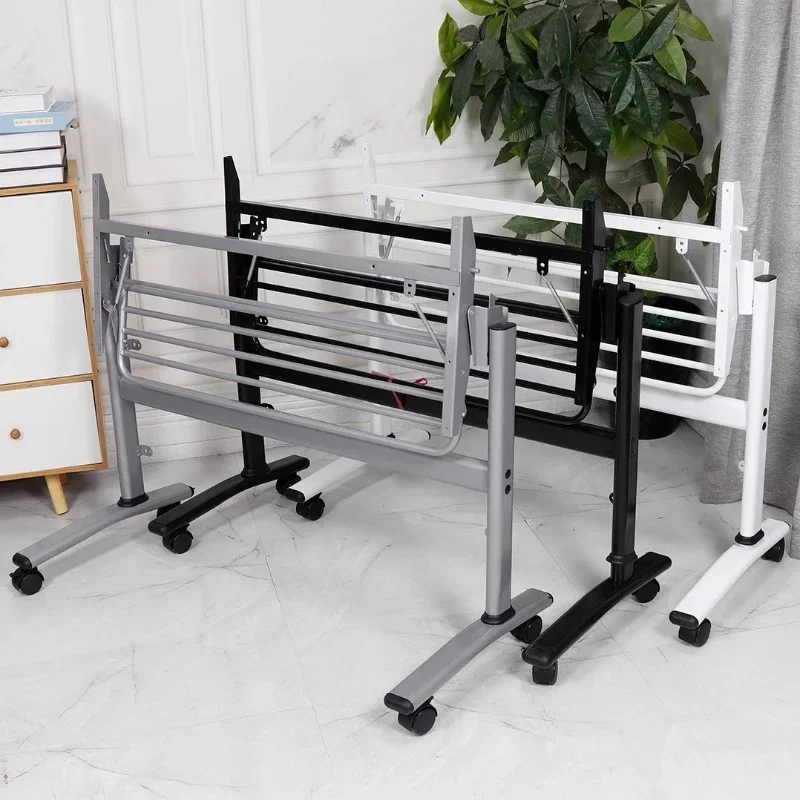 Bracket High Quality Metal Minimalist Folding with Wheels Mobile Assembly Side Flap Training Conference Table Legs