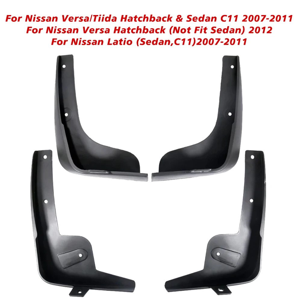 Car Mudguard For Nissan Tiida Versa Latio C11 2007-2011 2008 Auto Fender Baffle Mudflap Mud Guard Splash Flaps Cars Accessories