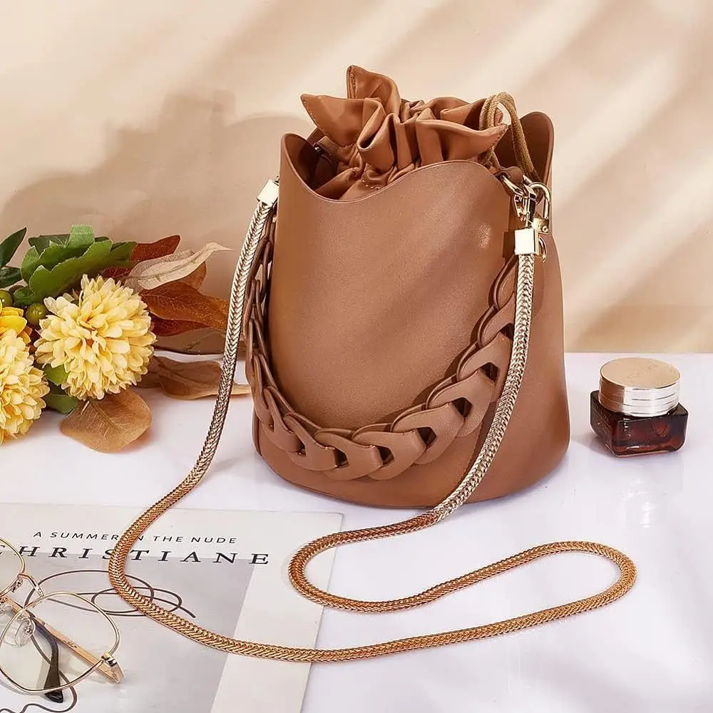 ثعبان حقيبة سلاسل حقيبة سلسلة حزام استبدال 7 مللي متر واسعة شقة سلسلة حزام سلاسل معدنية للمحفظة حمل حقيبة الكتف حقيبة كروسبودي