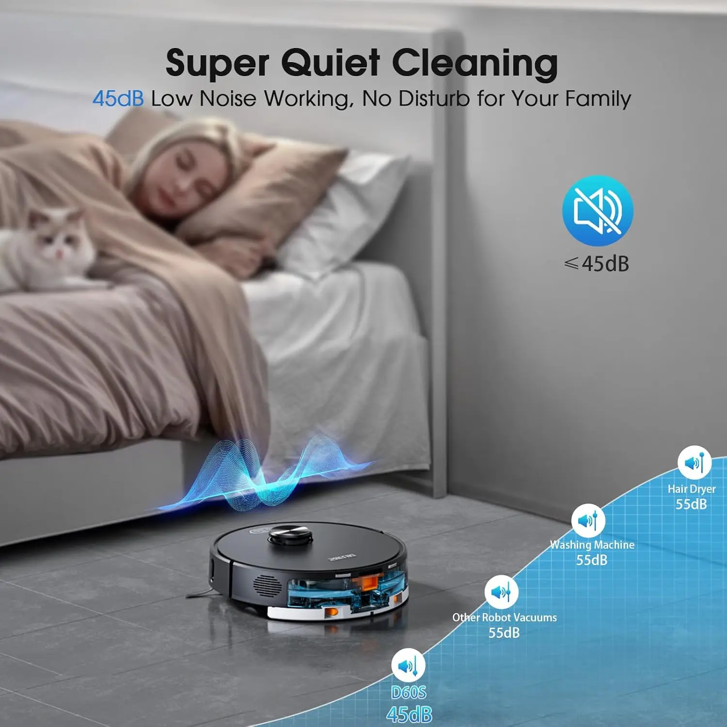 Robot Vacuum and Mop, 3-in-1 Robotic Vacuums Cleaner with LiDAR Navigation Smart Mapping & Max Strong 4000Pa Suction,