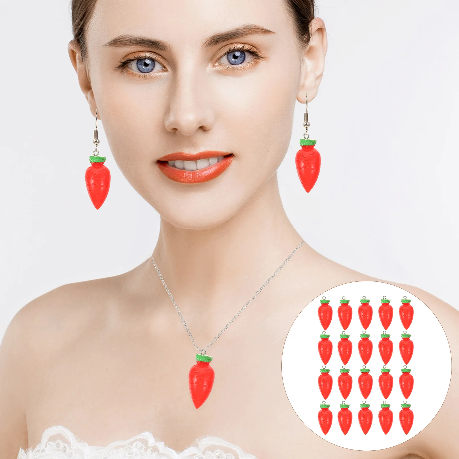 20 Stück Ostern Karotte Charms für Schmuckherstellung Diy Halskette Armband Ohrring Anhänger Handwerk Urlaub Dekoration Zubehör