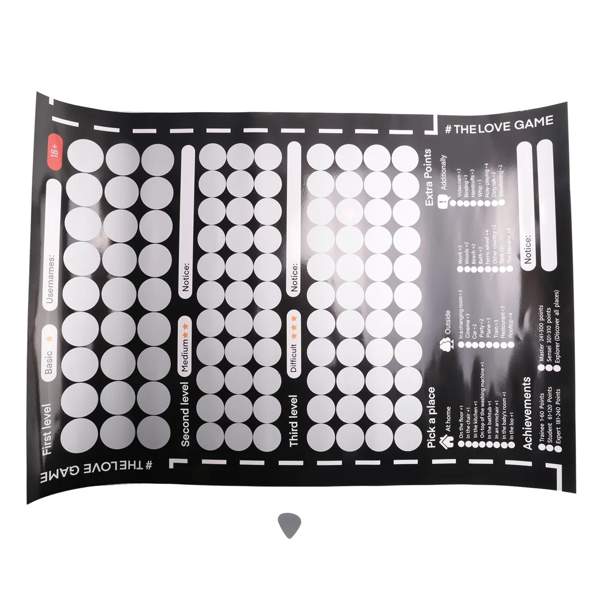 Y59AThe Love Game خدش ملصق لعبة للأزواج هدايا عيد الحب ملصق حائط هدية لها ولها