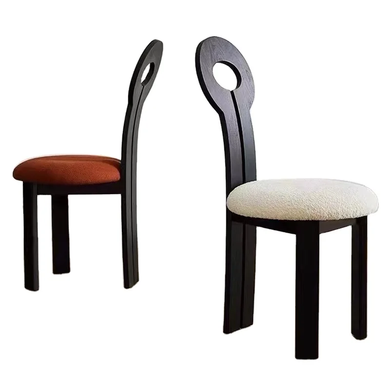 #Chinese Style Solid Wood Dining Chair with Backrest Eco-Friendly Durable Upholstered Fabric for Home and Restaurant Use