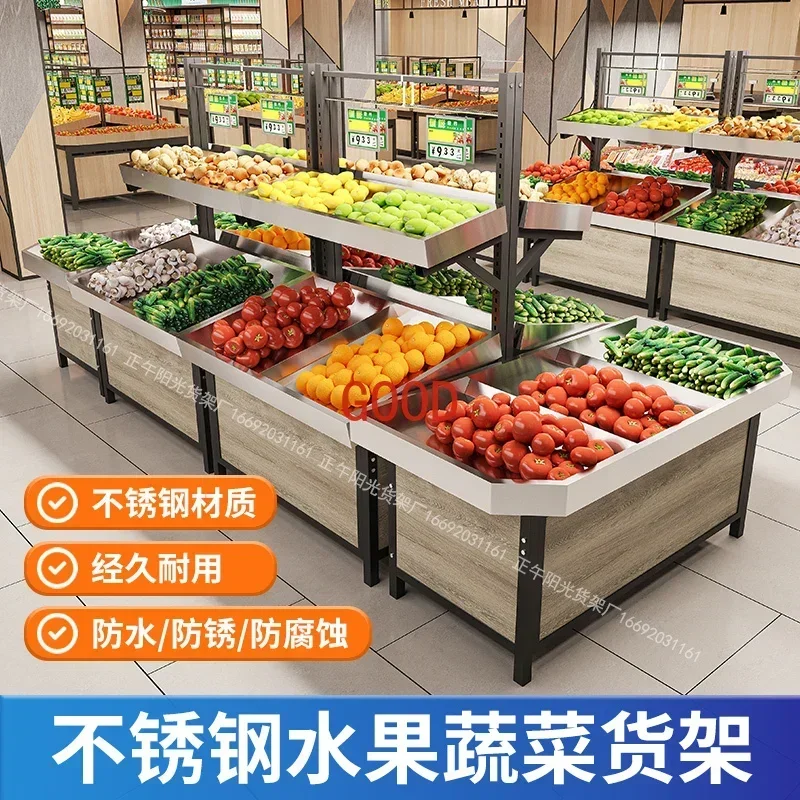 Display stand Fresh supermarket Vegetable rack Fruit and vegetable pile head