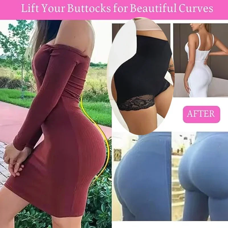 GUUDIA Butt Lifting Tummy Control Panties Lace Shapwear Hollow Out Buttock Lifting Panties Butt Lifter Booty Lift Up Panty
