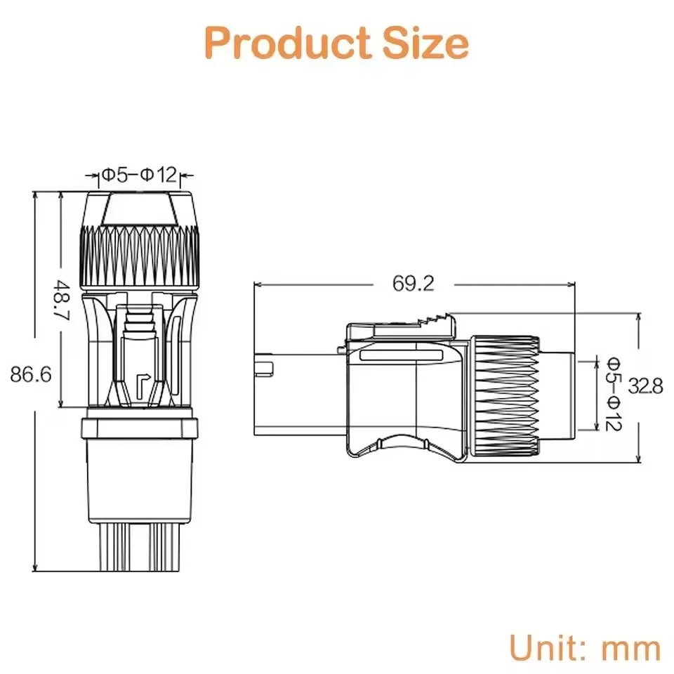20A Powercon Connector Male Plug NAC3FCA NAC3FCB Socket NAC3MPA AC Cable 250V Power Plug Adapter for Stage Light LED Screen