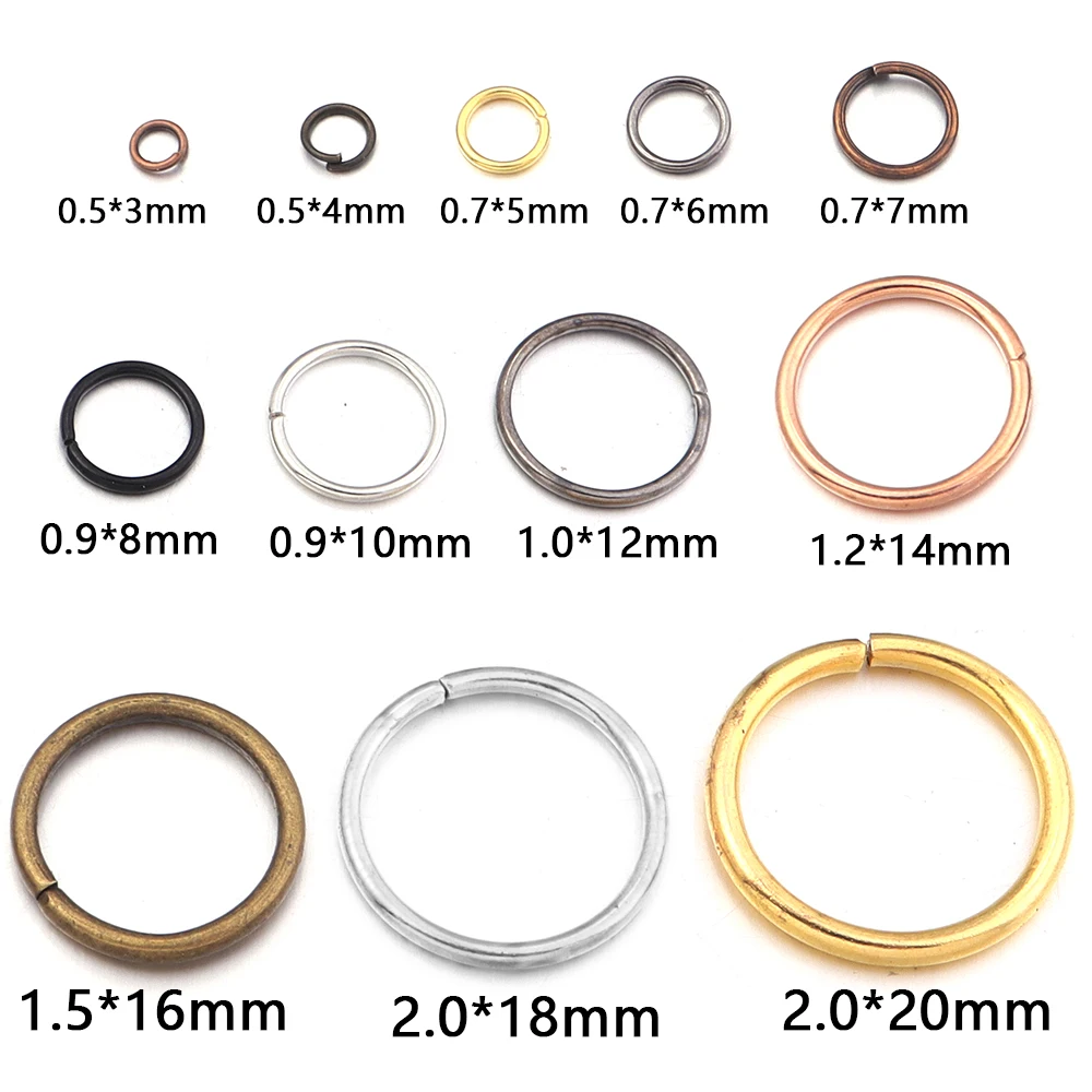 50-200 teile/los 3-20mm Biegeringe Split Ringe Anschlüsse Für Diy Schmuck Finden Handgemachte Accessoires Großhandel liefert – Detail 1