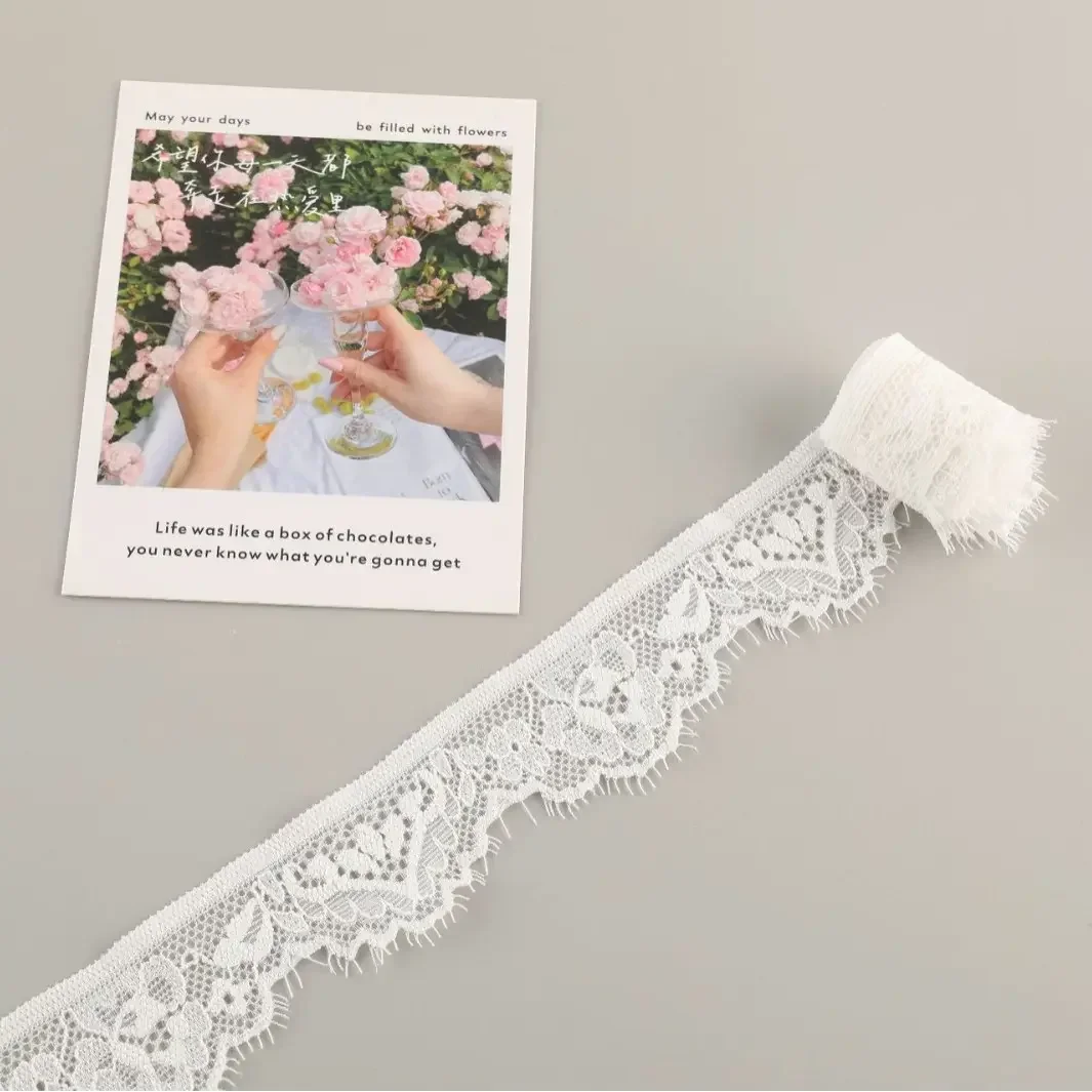 Высококачественная кружевная отделка, оптовая продажа, нейлон, спандекс, эластичный кружевной край, сделай сам, одежда в стиле Лолиты, кружевная ткань с цветочной вышивкой, без обзоров ye