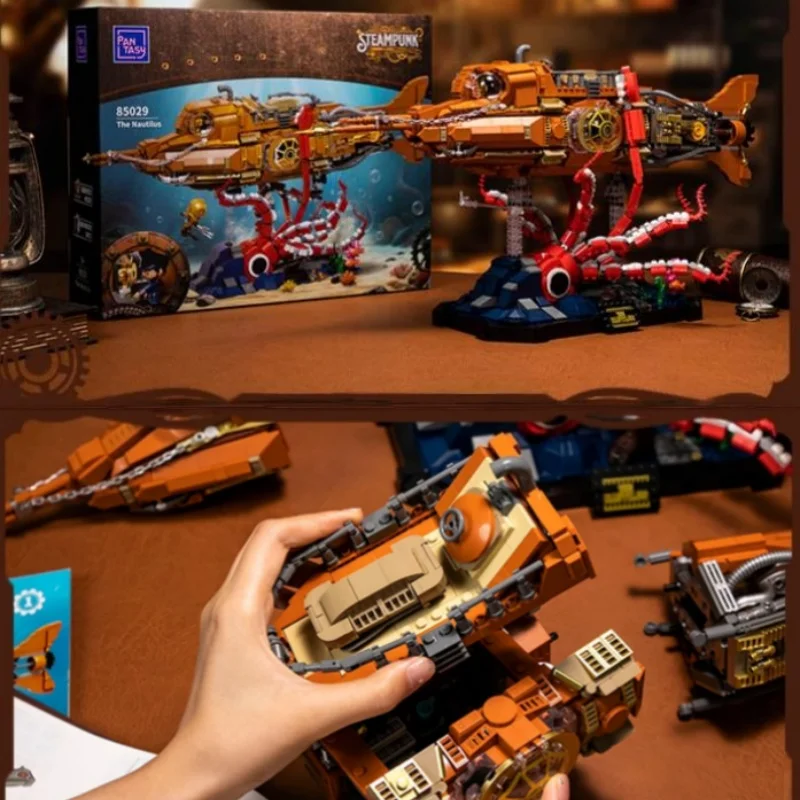 パニスタ ナウティラス組み立てブロックモデル スチームパンクシリーズ 可動式コレクション装​​飾品 おもちゃ クリスマスギフト