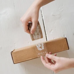 Custom Tape With Your Logo For Box Packaging Brand Name Clear Adhesive Gummed Thank You DIY Gift Carton Sealing Transparent Roll