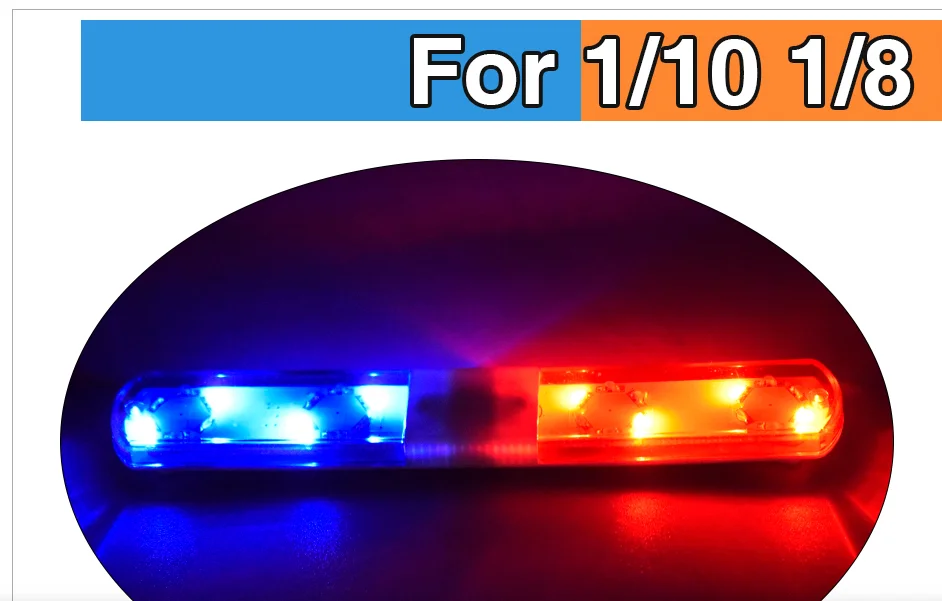 9imod 113/143mm multi-fonction clignotant RC voiture lumière LED lumière alarmante pour 1/10 1/8 RC voiture HSP Kyosho Traxxas Tamiya pièces