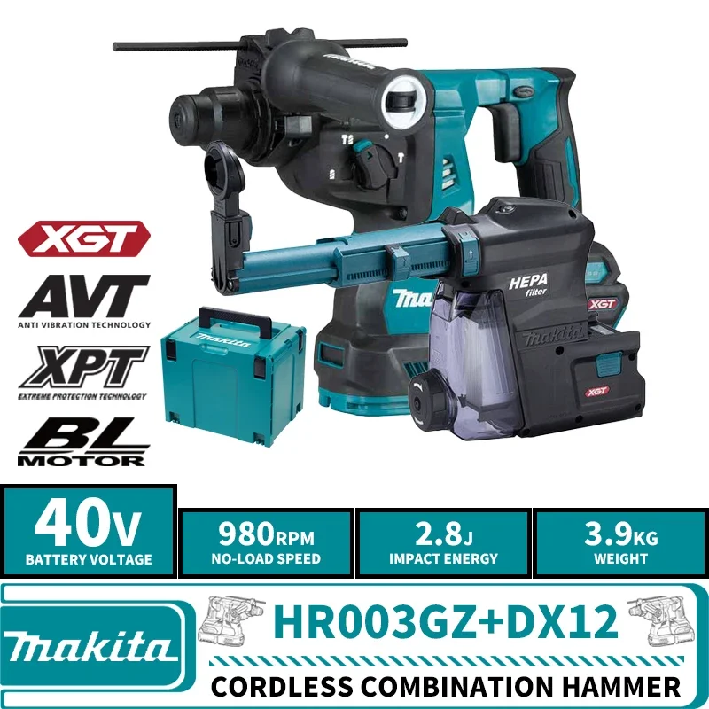 Makita HR003GZ Brushless Cordless Combination Hammer 40V Lithium Power Tools 2.8J