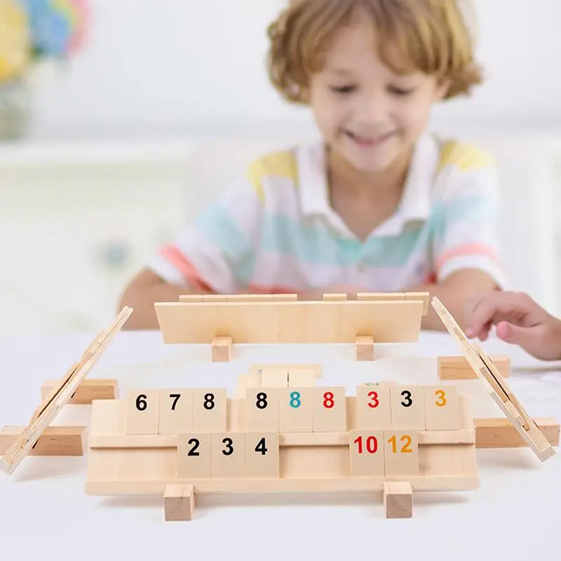 Number Board Game Wooden Board Game Family Game Night Fun Educational GameWood For Logical Thinking Training Parent-child