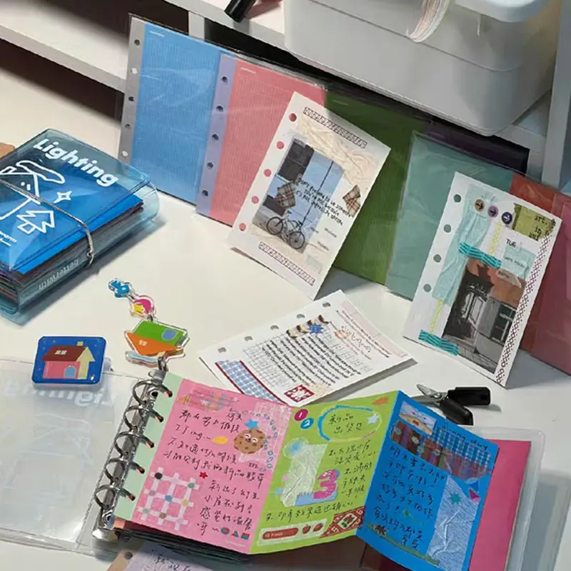 10Sheets/Lot M5 Loose Leaf Substitute Core Three-Fold Binder Notes Student Notes Loose Leaf Notes Book Handbooks Stationery ﻿