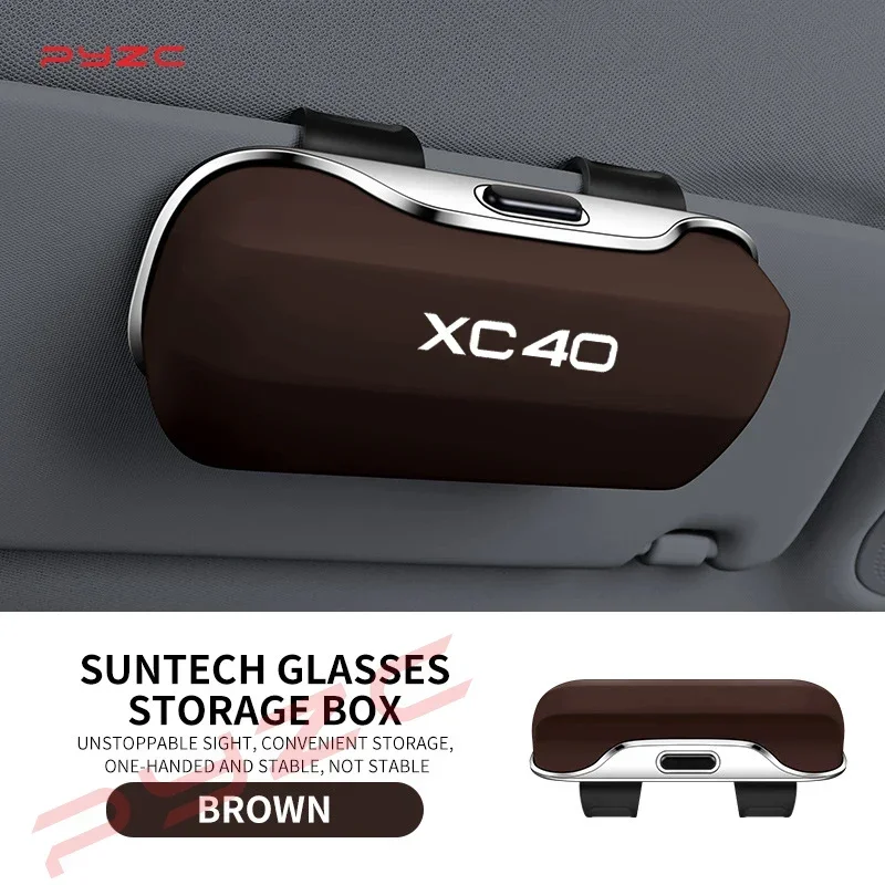 

For Volvo XC40 XC60 XC70 XC90 V70 V60 V50 V40 S60 S80 Accessories Car Visor Sunglasses Glasses Case Glasses Holder Clip Box