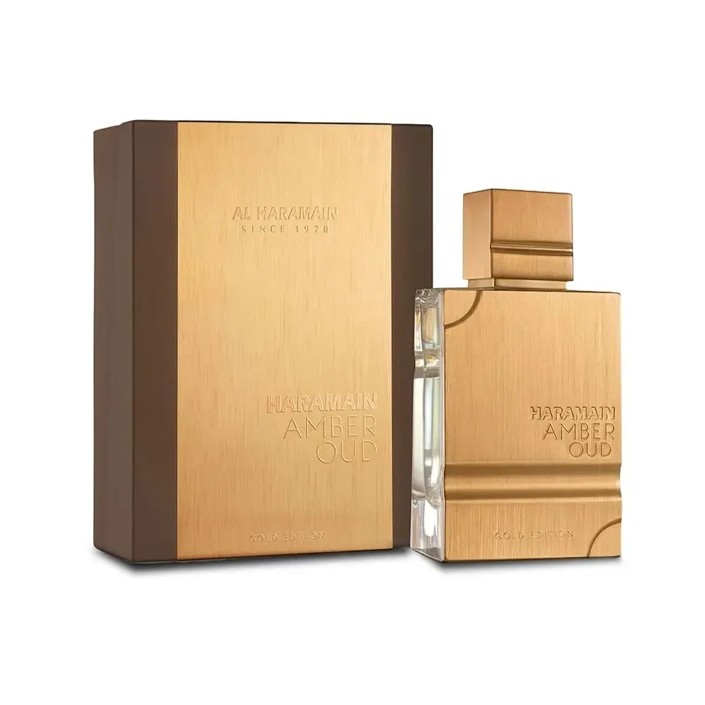 Al Haramain Amber Oud Gold 60ML EDP، عطر عربي فاخر للجنسين، رائحة كهرمان دافئة للمناسبات الخاصة