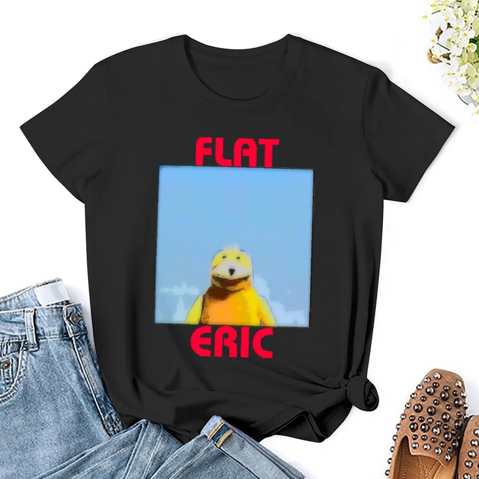 Flat Eric T-Shirt tops Female clothing Blouse cute tops clothes for Women