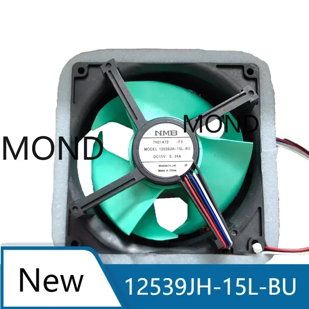 12539JH-15L-BU Refrigerator Cooling Fan NMB NMB-MAT for Haier Panasonic Meiji Refrigerator Fan DC15V 0.24A 12cm 13*13*2Cm