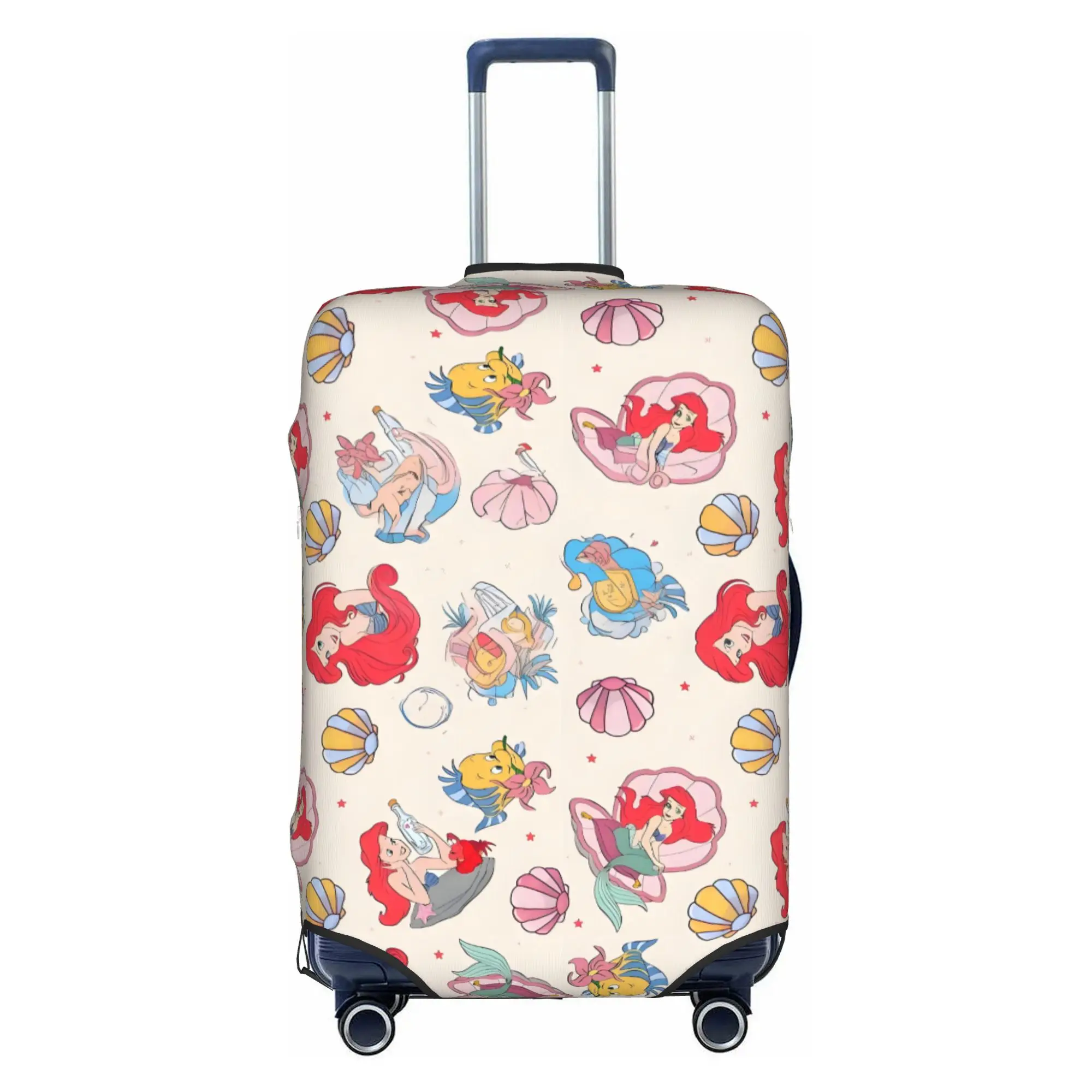 Custom The Little Mermaid Luggage Cover Fashion Fish Anime Suitcase Protector Covers Suit For 18-32 inch