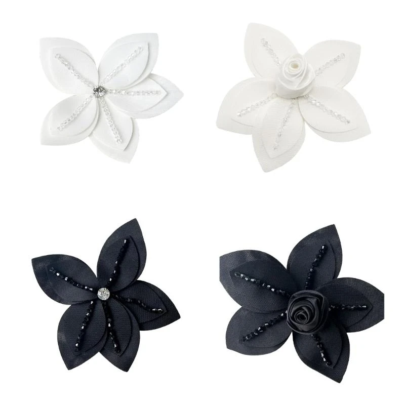 

XXFD Camellia Snake Brooch Fashion Women Brooch Elegant Cotton Lapel Pin
