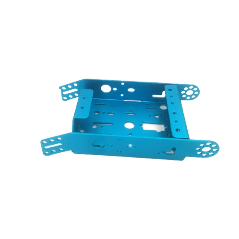Smart Robot Car Chassis Blue Aluminum Frame Compatible with mBot