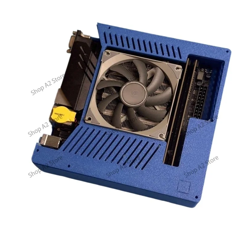 Portable Mini ITX PC Chassis, Easy Assembly Desktop Case for DC-ATX Power and 2.5" HDD